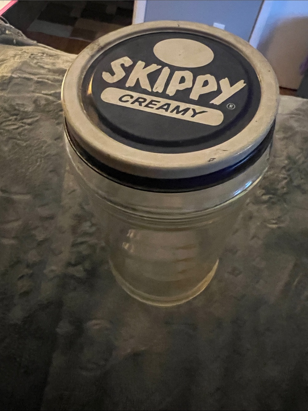 1980’s vintage Skippy’s Glass Jar